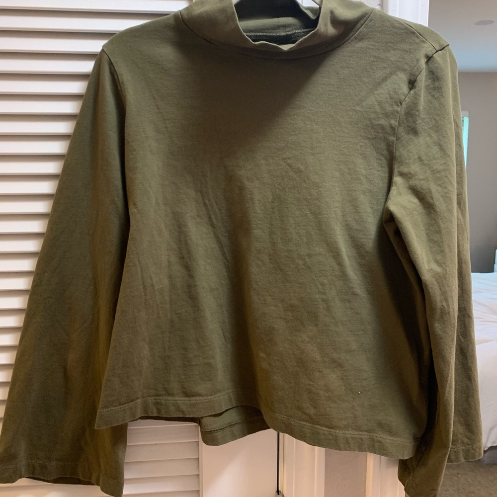 Hunter green Madewell balloon sleeve too